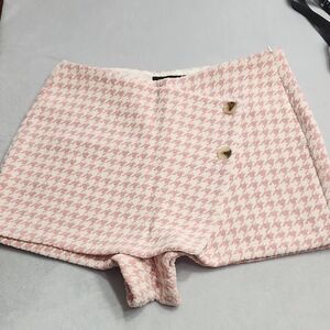 Stoosh Pink/white Tweed Skort Sz Large